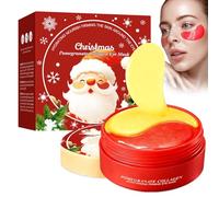 60 Pcs Natale melagrano Maschere per occhi,Occhi Idratante Patch,Maschere Occhi in Hydrogel Nutrienti,Riduce Le Linee Sottili,Migliora il Contorno occhi,per uno Sguardo Più Fresco