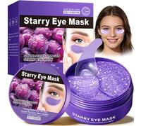 60 Pcs Patch Occhi al Collagene e Acido Ialuronico - Maschera Occhi Anti-Rughe e Anti-Occhiaie, Riduce Borse e Puffiness, Idratante e Lenitiva per il Contorno Occhi - Unisex (Semi d'uva)