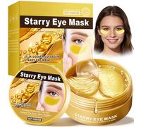 60 Pcs Patch Occhi al Collagene e Acido Ialuronico - Maschera Occhi Anti-Rughe e Anti-Occhiaie, Riduce Borse e Puffiness, Idratante e Lenitiva per il Contorno Occhi - Unisex (Oro 24K)