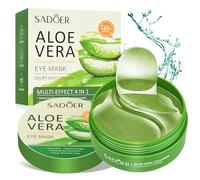 60 Pcs Siero Gel di Aloe Vera Patch Occhi,Collagene Maschera per Gli Occhi, Patch Occhiaie e Borse, Anti-Rughe e Anti-Occhiaie, Rimuovi Borse e Puffiness, Effetto Idratante e Antietà