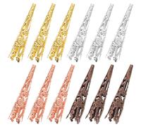 60 Pcs Tappi Terminali Per Perline Di Metallo Tappo Del Tallone Cono