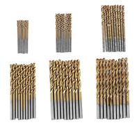 60 Pcs Twist Drill Bits High Speed Steel Titanize Wear Resistant Durable Spiral Drill Set for Wood Plastic Metal Alloy Steel Cast Iron Hard Plastics