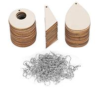 60 Pendenti a Goccia Vuoti Incompiuti Orecchini da Donna in Legno Stile Moda Etnica Adatti per Kit di Forniture Fatte a Mano con Ciondolo Leggero Fai da Te