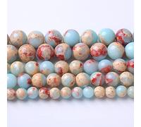 60 perline di diaspro blu naturali da 6 mm, pietra di roccia durevole, rotonde, distanziatori sciolti per la creazione di gioielli, pietra energetica fai da te, braccialetto di potere curativo, 38,1