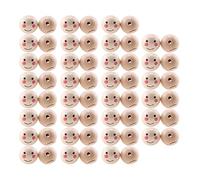 60 Perline di Legno Con Faccine e Fori Filettati per Braccialetti Fai Da Te, Collane, Artigianato e Creazione di Gioielli