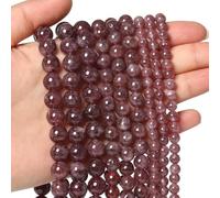 60 perline di lepidolite in pietra naturale, 6 mm, per la creazione di gioielli, braccialetti e collane fai da te