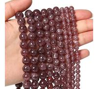 60 perline di lepidolite in pietra naturale da 6 mm, pietre preziose energetiche per la creazione di gioielli, braccialetti fai da te e collane