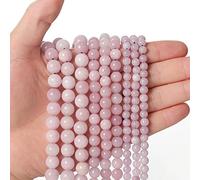 60 perline di pietra naturale da 6 mm, perle di Kunzite, cristallo energetico, potere curativo, gemma per la creazione di gioielli, collana fai da te