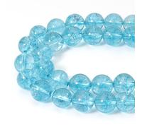 60 perline di topazio blu naturale da 6 mm, cristallo di guarigione energetico, perline rotonde sciolte per la creazione di gioielli, braccialetti e collane fai da te