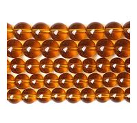 60 perline in vetro di cristallo marrone da 6 mm in pietra naturale per la creazione di gioielli, la guarigione energetica, bracciali e collane