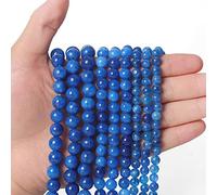 60 perline peridoto sfuse da 6 mm, per la creazione di gioielli, perline semi preziose naturali, rotonde, lisce, distanziatori per collane e bracciali