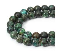 60 perline rotonde in pietra naturale africana turchese, 6 mm, per la creazione di gioielli, braccialetti e collane fai da te (uk9, 10279)