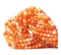 60 perline rotonde sfuse in agata nera naturale a righe nere da 6 mm, per braccialetti e collane fai da te, 1 filo da 38,1 cm