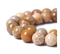 60 perline rotonde sfuse in giada naturale corallo, 6 mm, perline sfuse per la creazione di gioielli, braccialetti e collane fai da te