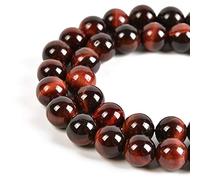 60 perline rotonde sfuse in pietra naturale di occhio di tigre, 6 mm, per la creazione di gioielli, 39,4 cm, 1 filo (occhio di tigre rosso, 6 mm, 60 perline)