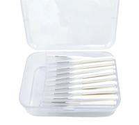 60 pezzi 0,6-1,5 mm spazzolini interdentali assistenza sanitaria dente push-pull strumento for l'igiene orale(0.7 mm white)