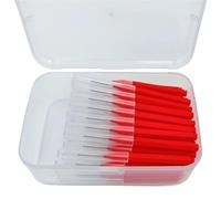 60 pezzi 0,6-1,5 mm spazzolini interdentali assistenza sanitaria dente push-pull strumento for l'igiene orale(1.0 mm red)