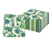 60 Pezzi 2 Strati Tovaglioli di Hawaii Festa,Foglie Tovaglioli da Cocktail Usa e Getta Foresta Estate Tovaglioli Verde Giungla Decorazione Carta per Vacanza Pranzo tè Festa Forniture,33x33cm