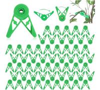 60 Pezzi 360 Gradi Regolabili Piegatore per Piante, Clip Piegatrici per Piante, Regolabili Plant Branch Bender Plastique per Carico Ridotto, Formazione Piante, Supporto da Giardino (Verde)