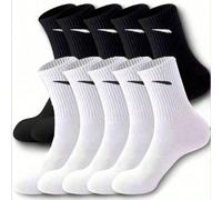 60 pezzi/50 pezzi/30 pezzi/24 pezzi/20 pezzi/10 pezzi/8 pezzi/5 pezzi/4 pezzi/2 pezzi Calzini sportivi unisex dall'asciugatura rapida, antibatterici, con collo alto, a righe, dal design semplice, conf