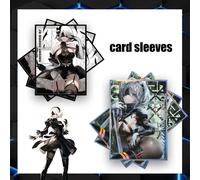 60 Pezzi 67x92mm Bustine Olografiche per Carte Anime, Bustine per Carte Collezionabili Compatibili con Carte TCG MTG PTCG, Bustine Nier Waifu