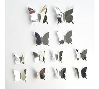 60 Pezzi Adesivi Murali Farfalle 3D Specchio a Farfalla Adesivi Murali Tridimensionali Acrilico Rimovibile Fai dante Adesivi Murali Decorazione da Muro per Casa Hotel Salotto Camera da Letto Cucina