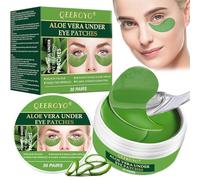 60 Pezzi Aloe Vera Maschera Occhi, Collagene Patch Occhi con Maschera per le Labbra, Patch Occhiaie e Borse, Riduce le Rughe e le Linee Sottili, Rimuovi Borse e Puffiness