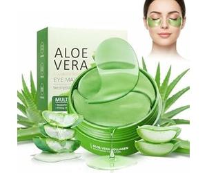 60 Pezzi Aloe Vera Patch Occhi, Eye Patch Idratanti, Collagene Patchs Occhiaie e Borse, Migliora e Rassoda La Pelle Degli Occhi, Contorno Occhis Idratante, Idratazione Delicata