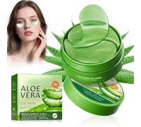 60 Pezzi Aloe Vera Patch Occhi, Patch Occhi Idratanti con Collagene, Maschera Idratante Antirughe per Occhiaie e Borse, Contorno Occhi Rinfrescante e Lenitivo