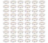 60 Pezzi Anelli per Tovaglioli in Perle, Eleganti Anelli per Tovaglioli in Metallo con Perline Fibbie per Tovaglioli per Feste di Natale Matrimoni Formali Casual Decorazioni (Bianco e Oro)