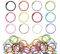 60 Pezzi Anello di Rilegatura a Colori,30mm Anelli del Libro in Anelli Rilegatura, Anello per plastica, Loose Leaf Binder Anelli, Per DIY Scrapbooking, Portachiavi, Album Documenti, et