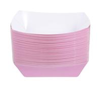 60 Pezzi Barchette da Spuntini in Carta Rosa, 2 Libbre