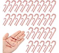 60 Pezzi Bastoncini di Zucchero Natalizi, Bastoncini di Zucchero, Mini Bastoncini di Zucchero, Albero di Natale Candy Cane, Decorazioni Albero di Natale, per Decorazione Albero di Natale Party Home