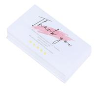 60 pezzi Biglietti di Ringraziamento Chiari per Ordini, Carta 9x5,4x0,1cm | Richieste Recensioni e Inserti, Spazio per Personalizzazione del Marchio, Adatti a Boutique e Sacchetti