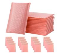 60 Pezzi Buste Imbottite Rosa Autoadesive PE per Spedizioni di Carte | Strato a Cuscinetti D'aria, Chiusura Sigillata una Sola Volta, Uso Postale e Logistico, per Magazzino e Rivenditori