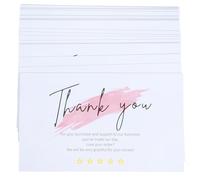 60 Pezzi Cartoline di Ringraziamento Bianche per Ordini, , Carta | Confezioni, Sacchetti e Scatole Regalo, Spazio per Personalizzazione del Marchio, Stile Semplice e Chic