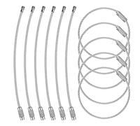 60 Pezzi Cavo Portachiavi in Acciaio Inossidabile Filo Portachiavi Metallico Portachiavi Cavo con Chiusura a Vite per Oggetti da Appendere All'Aperto Chiavi Etichette per Bagagli