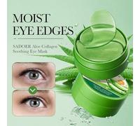 60 pezzi Cerotti gel all'aloe vera, utilizzati per trattare occhiaie, rughe, borse e occhi gonfi. Una maschera idratante anti-età per il contorno occhi per le donne, che riduce le rughe. La confezione