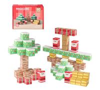 60 Pezzi Christmas Blocchi Magnetici, My World Blocchi Magnetici Piastrelle Magnetiche Blocchi da Costruzione Giocattoli per Bambini Piccoli per Adolescenti e Adulti
