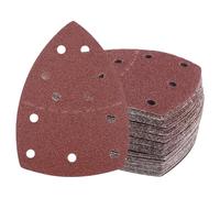 60 pezzi di carta vetrata con triangoli in, dettagli topo, 92 x 140 mm, fogli abrasivi a 5 fori, grana 40/60/80/120/180/240 per Black e Decker carta vetrata per topo triangolare