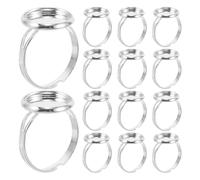 60 pezzi di castone di pietre vuote per anelli - Vassoio regolabile per anelli