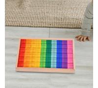 60 pezzi di cubi acrilici, blocchi di cubi arcobaleno per le aule