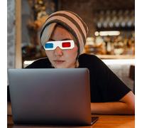 60 pezzi di occhiali da cinema, occhiali 3D in carta, occhiali 3D anaglifi,