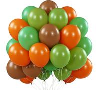 60 pezzi di palloncini arancione-verde, palloncini elio da 12 pollici per feste di compleanno per ragazze, cachi, arancione Hermès, verde oliva, verde avocado, palloncini per matrimonio, festa di