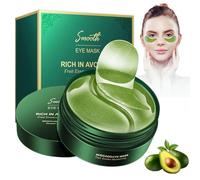 60 pezzi di patch per occhi all'avocado con acido ialuronico - Maschera idratante al collagene d'oro contro occhiaie, borse e rughe - Patch rinfrescanti per occhi stanchi, cura anti-età per il