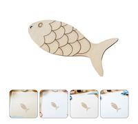 60 pezzi di sagome di pesce in legno grezzo: forme in legno per artigianato -