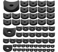 60 Pezzi Distanziatori a Sella, Kit Rondelle in Plastica Nera da 19 * 6 * 3/22 * 6 * 4/25 * 6 * 4mm, Assortimento di Rondelle di Supporto
