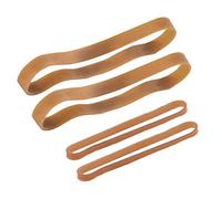60 Pezzi Elastici di Gomma Set, Grandi Bande Elastiche per Ufficio Casa Scuola Forniture, 100 da 5 mm, 160 da 10 mm, Giallo Scuro