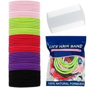 60 pezzi Elastici per Capelli Anti-pidocchi con Pettinino Pidocchi Trattamento Pidocchi Antipidocchi Elastici Capelli Prevenzione Pidocchi Bambini