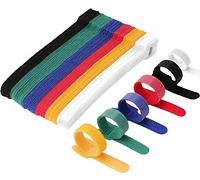 60 Pezzi Fascette Cavi, Riutilizzabili Nylon Fascette Fermacavi con Hook e Loop, Regolabili Cinturino per PC Computer Scrivania, Lunghezza 1,2 x 15 cm, 6 Colori